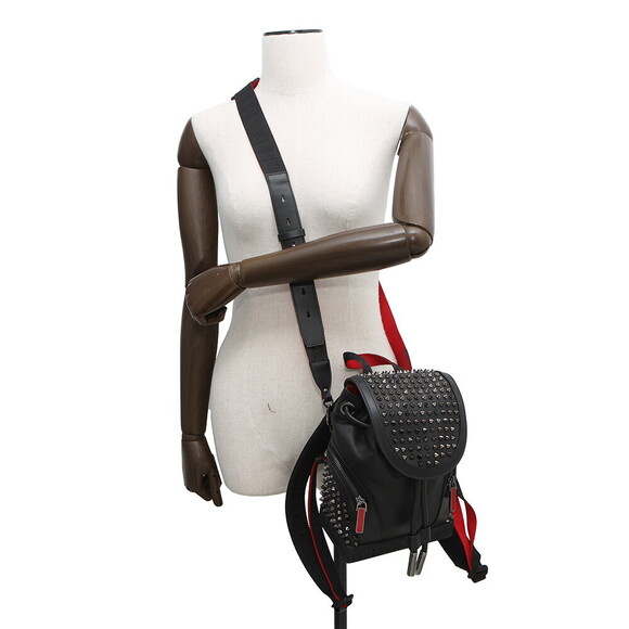 Christian Louboutin Explorer Funk Studded Backpack Black Bag - Picture 4 of 7